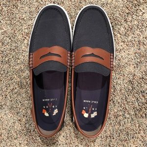 Cole Haan Navy and Brown Loafers Shoes